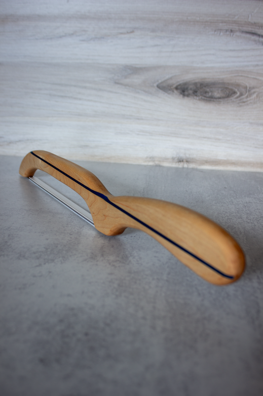 Maple Bread Bow Knife with Blue Epoxy Inlay