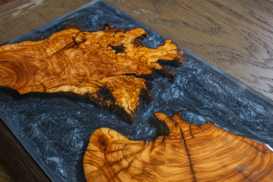 English Walnut and Epoxy Serving Board