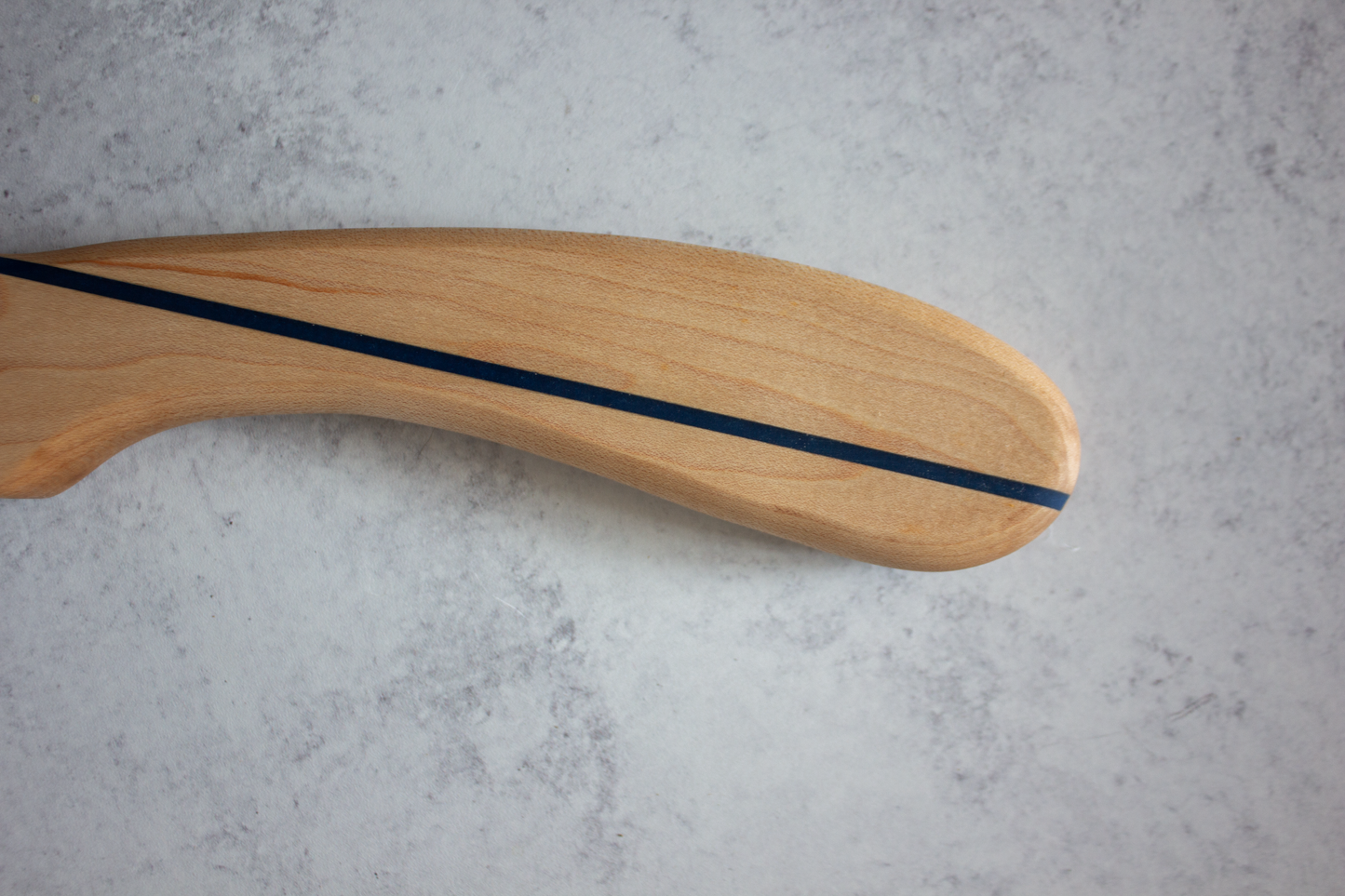 Maple Bread Bow Knife with Blue Epoxy Inlay