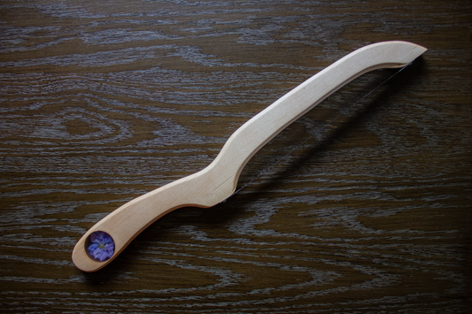 Maple Bread Bow Knife with Botanical Inlay