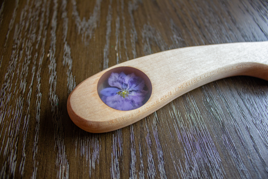 Maple Bread Bow Knife with Botanical Inlay